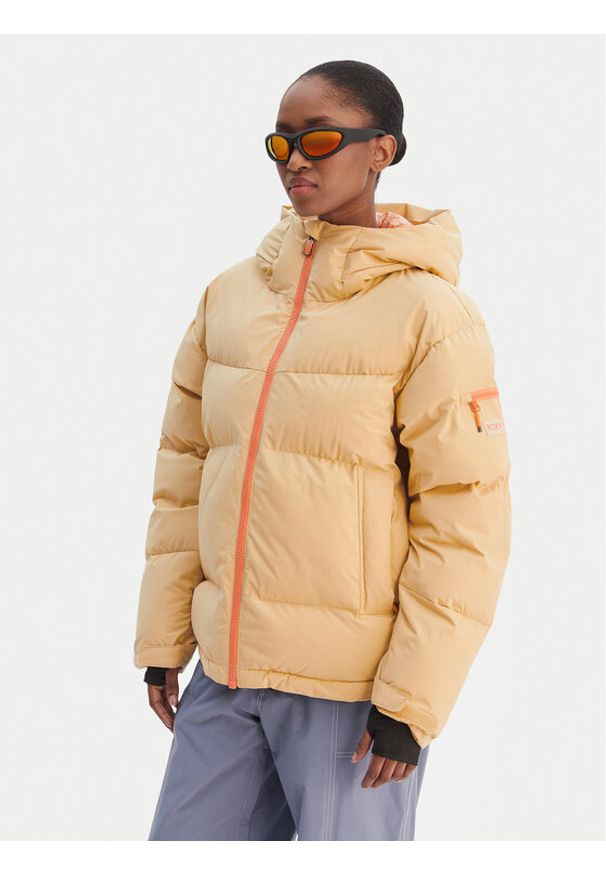Roxy Kurtka narciarska Alofted Puffy ERJTJ03470 Beżowy Regular Fit. Kolor: beżowy. Materiał: syntetyk. Sport: narciarstwo