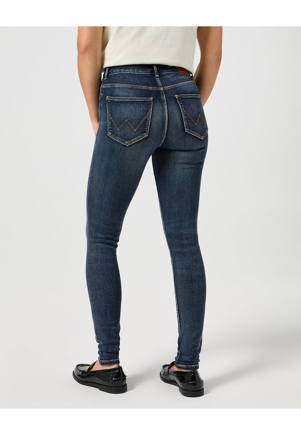 Wrangler - WRANGLER DAMSKIE SPODNIE JEANSOWE WRANGLER HIGH SKINNY HARMONY BLUES 112355900