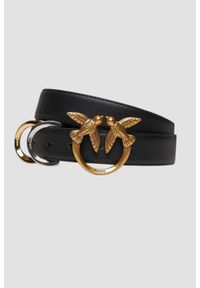 Pinko - PINKO Czarny pasek Cobain Belt H3. Kolor: czarny