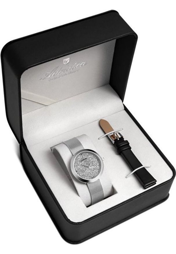 Zegarek Adriatica Zegarek damski Adriatica A3646.5113QBL-SET srebrny. Kolor: srebrny