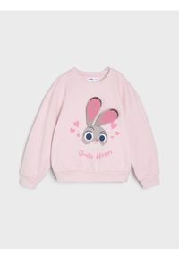 Sinsay - Bluza crewneck z nadrukiem Disney Zwierzogród - różowy. Kolor: różowy. Wzór: nadruk, motyw z bajki #1