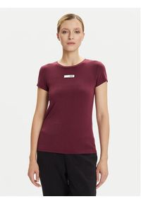 EA7 Emporio Armani T-Shirt 7W000673 AF12945 M5064 Bordowy Slim Fit. Kolor: czerwony. Materiał: syntetyk #8