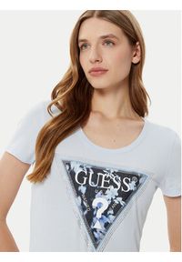 Guess T-Shirt W5RI00 J1314 Niebieski Regular Fit. Kolor: niebieski. Materiał: bawełna #4
