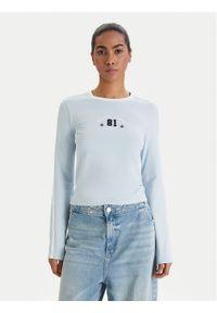 Guess Jeans Bluzka W6RI17 J1314 Błękitny Regular Fit. Kolor: niebieski. Materiał: bawełna #1