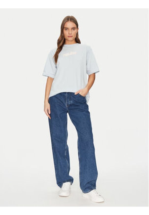 Guess Jeans T-Shirt W5GI29 K8HM0 Niebieski Regular Fit. Kolor: niebieski. Materiał: bawełna