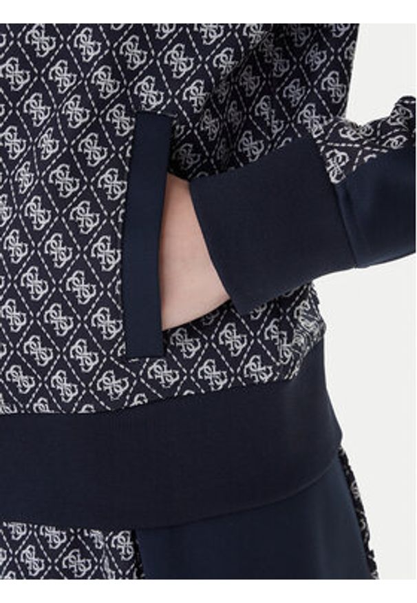 Guess Bluza V6RQ08 K2042 Granatowy Regular Fit. Kolor: niebieski. Materiał: syntetyk