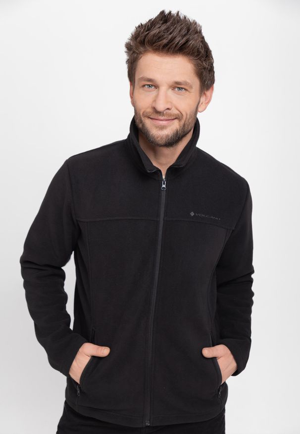 Volcano - Bluza polarowa F-BANNAX. Okazja: na co dzień. Typ kołnierza: kołnierzyk stójkowy. Materiał: polar. Wzór: napisy. Styl: klasyczny, casual