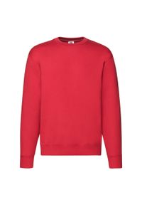 FRUIT OF THE LOOM - Męska Bluza Rozpinana Premium. Kolor: czerwony