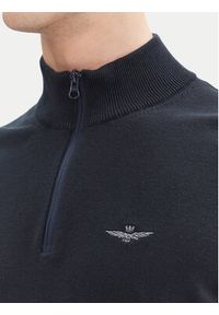 Aeronautica Militare Sweter 251MA1489L506 Granatowy Regular Fit. Kolor: niebieski. Materiał: bawełna #5
