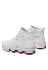 TOMMY HILFIGER - Tommy Hilfiger Trampki High Top Lace-Up Sneaker T3A9-33188-1687 M Biały. Kolor: biały. Materiał: materiał