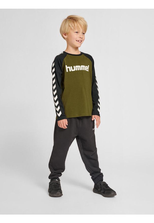 Dziecięca koszulka z długim rękawem Hummel Boys. Kolor: zielony. Materiał: bawełna. Długość rękawa: długi rękaw. Długość: długie