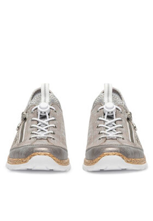 Rieker Półbuty N42K6-40 Szary. Kolor: szary. Materiał: syntetyk