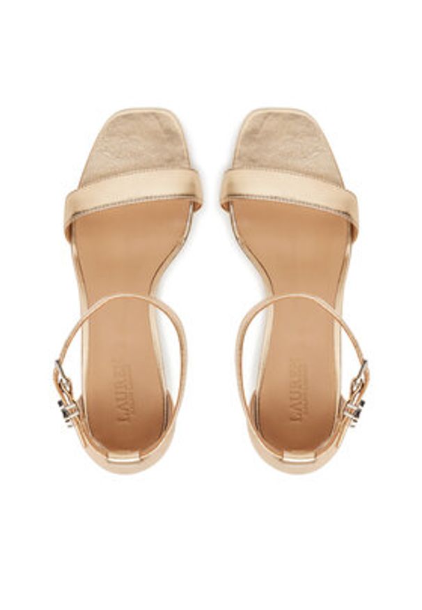 Lauren Ralph Lauren - LAUREN RALPH LAUREN Sandały Logan 802935562004 Złoty. Kolor: złoty. Materiał: skóra