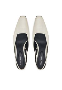 Calvin Klein Sandały Heel Mule Pump 50 - Lth HW0HW02551 Beżowy. Kolor: beżowy. Materiał: skóra #3