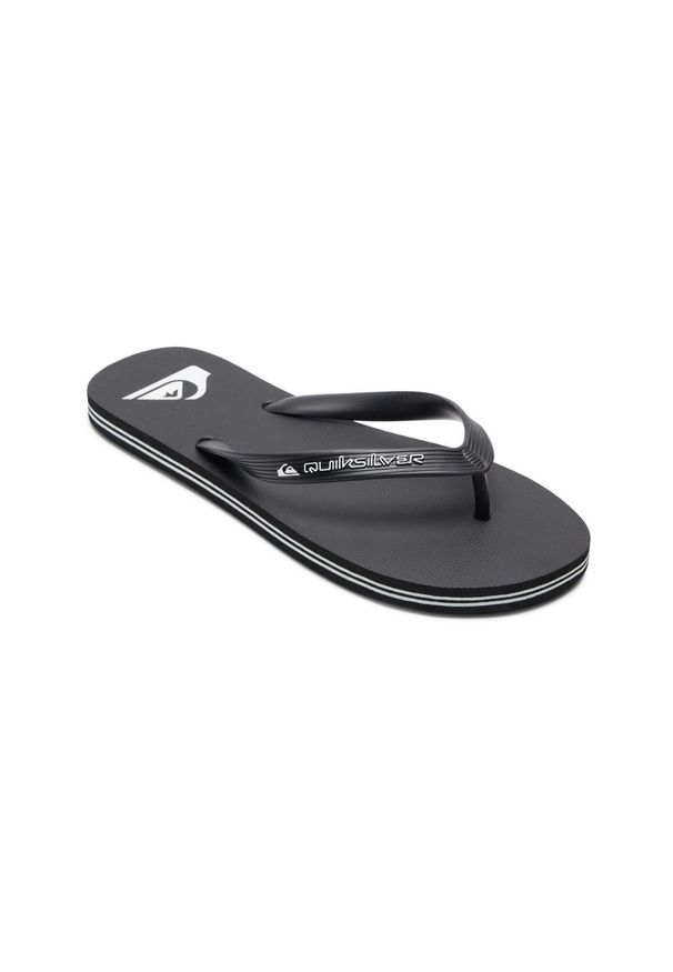 Japonki plażowe męskie Quiksilver Molokai Core. Okazja: na plażę. Kolor: czarny. Materiał: materiał, syntetyk, guma. Styl: sportowy