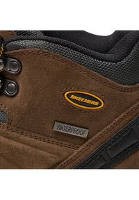 skechers - Skechers Trapery Pelmo 64869/KHK Brązowy. Kolor: brązowy. Materiał: zamsz, skóra #5