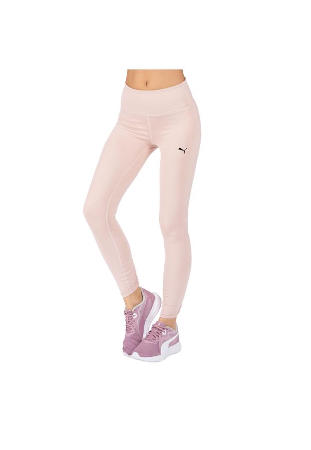 Puma - Legginsy fitness damskie PUMA Studio Foundation 7/8 Tight. Kolor: beżowy. Materiał: materiał, tkanina. Sport: fitness