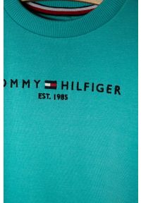 TOMMY HILFIGER - Tommy Hilfiger - Bluza dziecięca 98-176 cm. Okazja: na co dzień. Typ kołnierza: bez kaptura. Kolor: turkusowy. Materiał: bawełna, poliester, dzianina. Wzór: aplikacja. Styl: casual #2