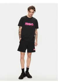 Hugo T-Shirt Decation 50515282 Czarny Regular Fit. Kolor: czarny. Materiał: bawełna