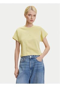 Adidas - adidas T-Shirt ALL SZN JJ1239 Żółty Regular Fit. Kolor: żółty. Materiał: bawełna