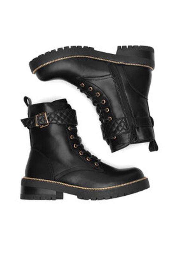 Jenny Fairy Trzewiki WS5260-01 Czarny. Kolor: czarny. Materiał: skóra