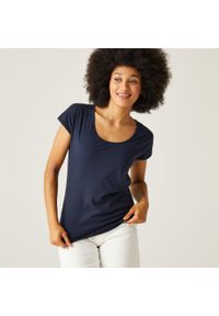 Regatta - Telisse damska koszulka. Kolor: niebieski. Materiał: bawełna. Sport: turystyka piesza #1