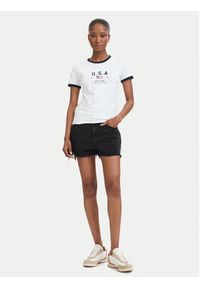 Guess Jeans T-Shirt W6YI16 K3995 Biały Slim Fit. Kolor: biały. Materiał: bawełna #3