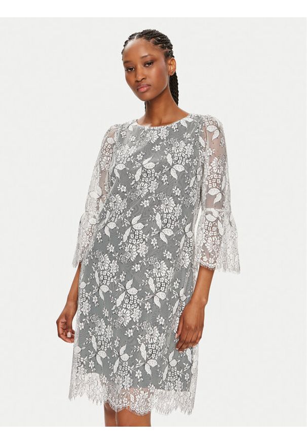 Bruuns Bazaar Sukienka koktajlowa Majah BBW3837 Écru Regular Fit. Materiał: syntetyk, bawełna. Styl: wizytowy