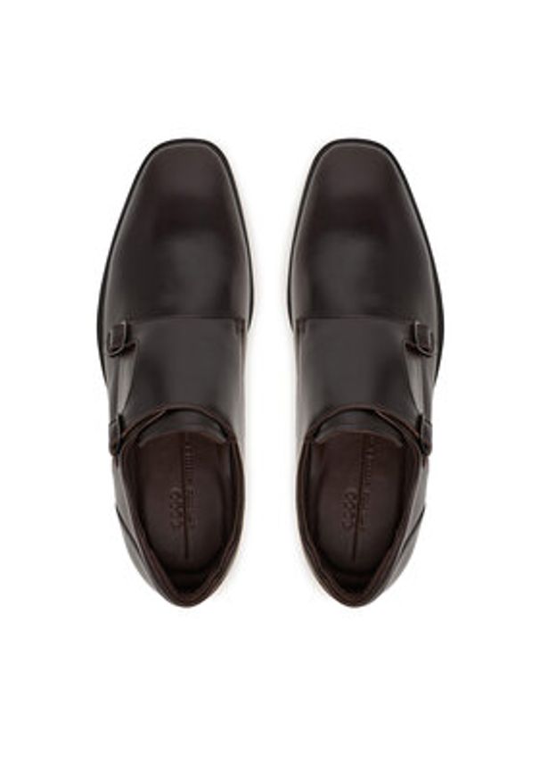 ecco - ECCO Półbuty Milan Double Monk-Strap 52333401072 Brązowy. Kolor: brązowy. Materiał: skóra