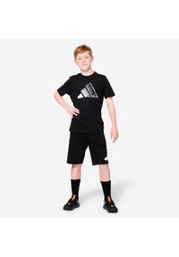 Adidas - Spodenki sportowe dla dzieci ADIDAS. Kolor: czarny. Materiał: bawełna, włókno, materiał. Styl: sportowy