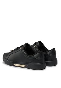 TOMMY HILFIGER - Tommy Hilfiger Sneakersy Golden Hw Court Sneaker FW0FW07702 Czarny. Kolor: czarny. Materiał: skóra #4
