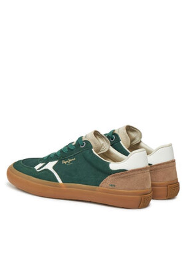 Pepe Jeans Sneakersy PMS31058 Zielony. Kolor: zielony. Materiał: zamsz, skóra