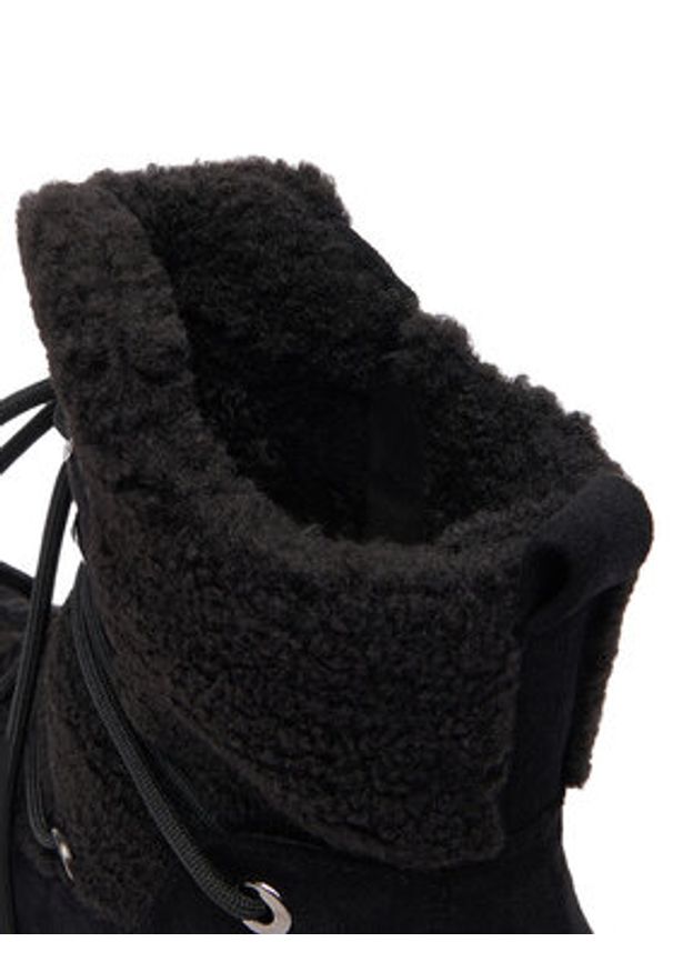 DeeZee Śniegowce HX22097-1 Czarny. Kolor: czarny. Materiał: materiał