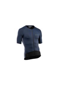 Koszulka rowerowa męskie NORTHWAVE ESSENCE JERSEY SHORT SLEEVE. Kolor: niebieski. Materiał: jersey