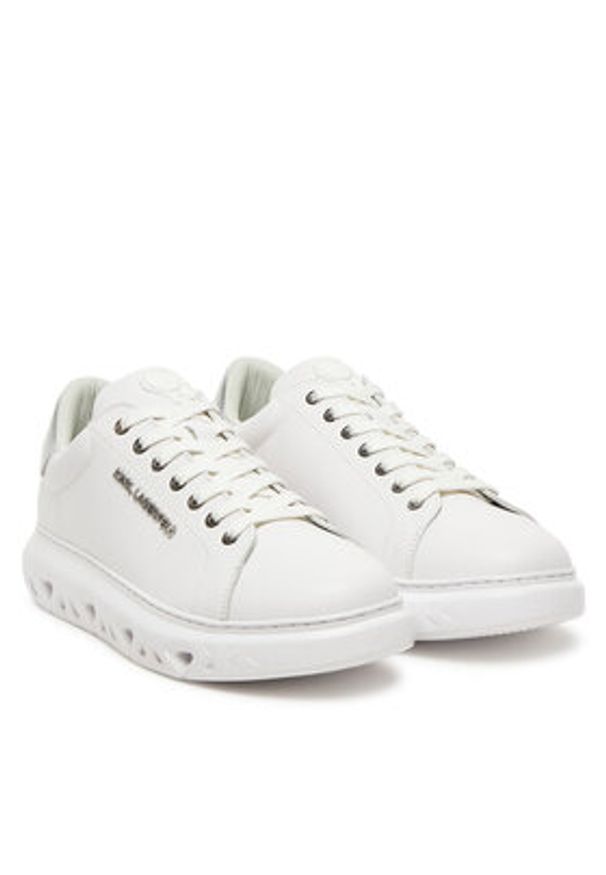 Karl Lagerfeld - KARL LAGERFELD Sneakersy KL54519A Biały. Kolor: biały. Materiał: skóra