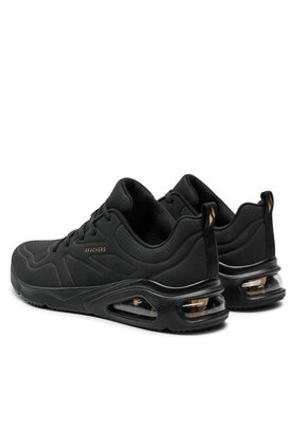 skechers - Skechers Sneakersy 177390/BBK Czarny. Kolor: czarny. Materiał: skóra