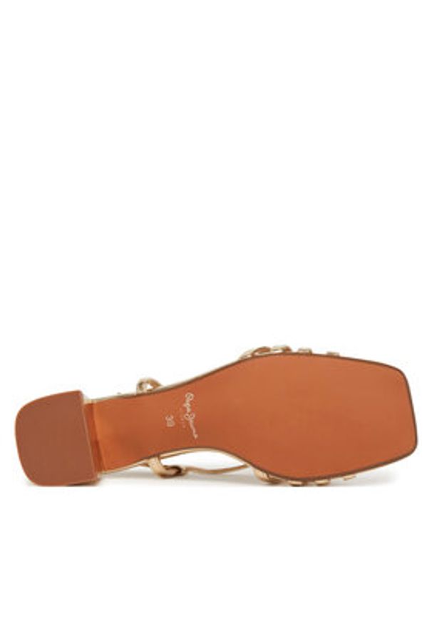 Pepe Jeans Sandały PLS90683 Złoty. Kolor: złoty. Materiał: skóra