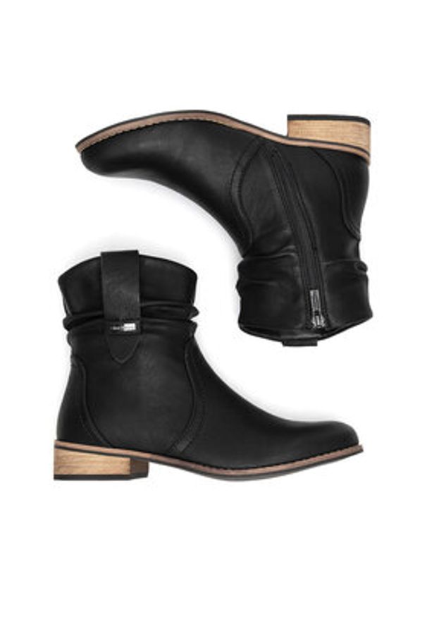 Clara Barson Botki WS23280-01 Czarny. Kolor: czarny. Materiał: materiał