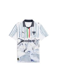 Puma - Męska koszulka KIDSUPER × CF MONTERREY PUMA White Deep Navy Blue. Kolor: biały, niebieski, wielokolorowy