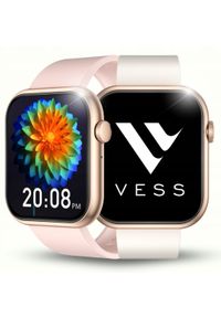 JG Smart - SMARTWATCH ZEGAREK DAMSKI ZŁOTY WODOODPORNY SMS ROZMOWY PL MENU + 4 PASKI. Rodzaj zegarka: smartwatch. Kolor: złoty #1