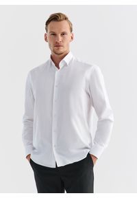 Pako Lorente - PAKO LORENTE – Koszula męska w kolorze białym P000B-1X-057-B-R. Typ kołnierza: kołnierzyk klasyczny. Kolor: biały. Materiał: bawełna. Długość rękawa: długi rękaw. Długość: długie. Wzór: gładki. Styl: klasyczny, elegancki #10