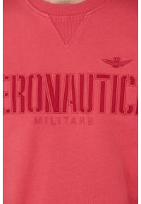 Aeronautica Militare - AERONAUTICA MILITARE Różowa męska bluza. Typ kołnierza: bez kaptura. Kolor: różowy #5