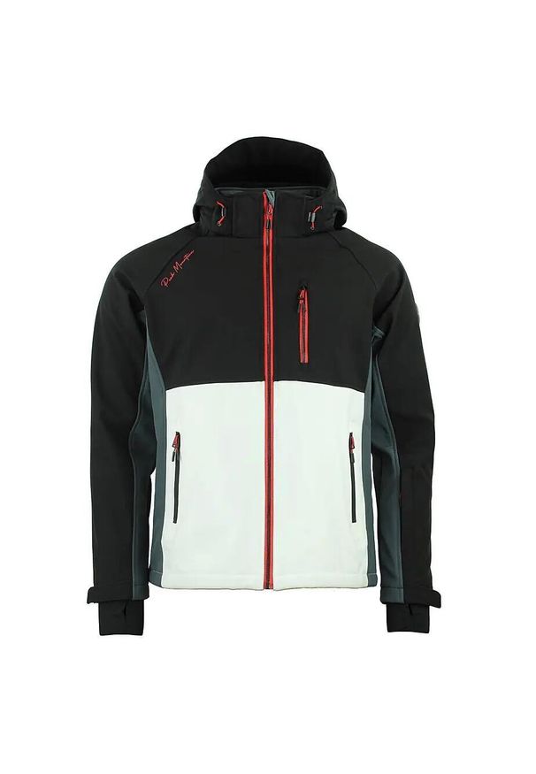 PEAK MOUNTAIN - Kurtka Peak Mountain Shoftshell. Kolor: czarny, biały, wielokolorowy. Sport: wspinaczka, turystyka piesza