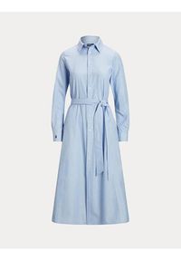 Polo Ralph Lauren Sukienka koszulowa 211910817001 Niebieski Regular Fit. Typ kołnierza: polo. Kolor: niebieski. Materiał: bawełna. Typ sukienki: koszulowe #2