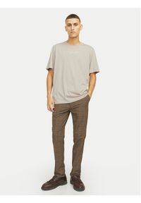 Jack & Jones T-Shirt Archie 12217167 Beżowy Regular Fit. Kolor: beżowy. Materiał: bawełna #1