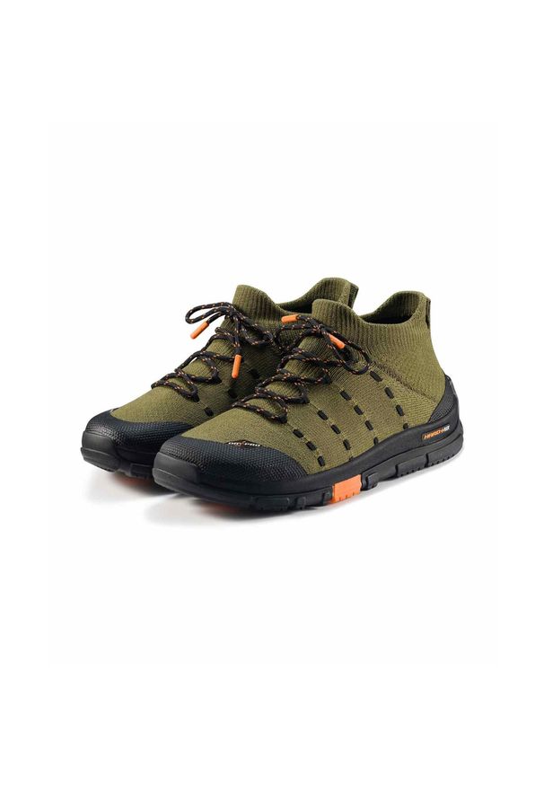 Buty turystyczne męskie wodoodporne Brubeck TREK MERINO. Kolor: zielony. Materiał: wełna. Sport: turystyka piesza