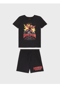 Sinsay - Piżama dwuczęściowa Stranger Things - czarny. Kolor: czarny
