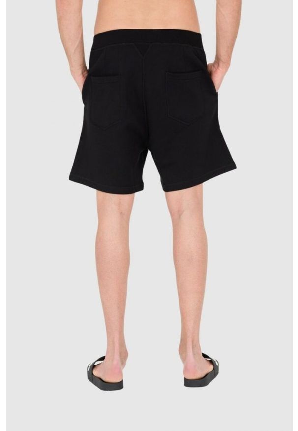 DSQUARED2 Czarne szorty męskie z logo icon, Rozmiar 3XL. Kolor: czarny