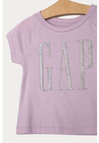 GAP - T-shirt dziecięcy 80-110 cm. Okazja: na co dzień. Kolor: fioletowy. Materiał: bawełna, dzianina. Wzór: nadruk. Styl: casual #2