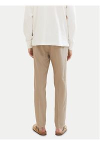 Tom Tailor Denim Spodnie materiałowe 1040251 Beżowy Tapered Fit. Kolor: beżowy. Materiał: bawełna